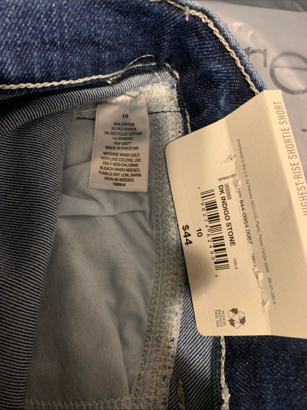 NWT a.n.a shortie Shorts size 10 denim highest rise - Picture 8 of 9